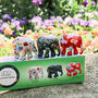 Friendly Flowers Elephant Gift Set Three 7cm Elephants, thumbnail 4 of 7