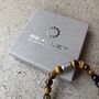 Men's Everton Fc Football Fan Tiger's Eye Bracelet, thumbnail 4 of 6
