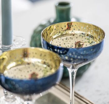 Blue Star Champagne Saucers, 2 of 3