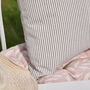 Riseley Cotton Stripe Cushion, thumbnail 3 of 5