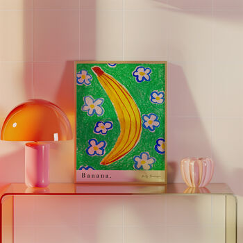 Banana Food Art Print Kitchen Fruit Poster, 6 of 12
