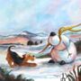 The Dog And The Snowman Christmas Card, thumbnail 3 of 3