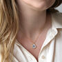 Real Pressed Forget Me Not Necklace In Gold Plating, thumbnail 3 of 6