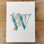 W Is For Wisteria Botanical Print, Personalised, thumbnail 5 of 9