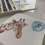 Giraffe 3rd Birthday Balloon Card, thumbnail 1 of 5