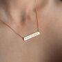 Sterling Silver Roman Numeral Bar Necklace, thumbnail 3 of 11
