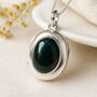Personalised Sterling Silver Bloodstone Locket, thumbnail 1 of 10