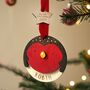 Personalised Wooden Robin Christmas Decoration – My First Christmas Bauble, thumbnail 1 of 9
