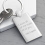 Personalised Favourite Lyric Keyring, thumbnail 1 of 5