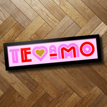 Te Amo 'I Love You' Framed Print, 6 of 6