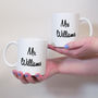 Mug Set For Couples Mr And Mrs Design, thumbnail 2 of 2