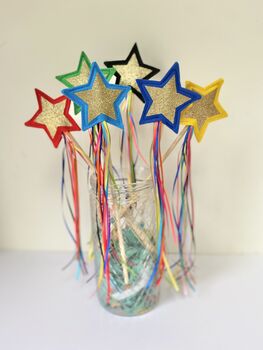 Gold Star Rainbow Ribbon Gift Wand, 2 of 11