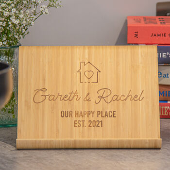 Personalised Couples Bamboo Tablet/Book Stand, 2 of 4