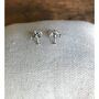 925 Silver Bound Cross Stud Earrings Lightly Oxidised, thumbnail 2 of 3