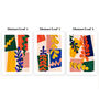Colourful Abstract Leaf Prints Set Of Three, thumbnail 8 of 11