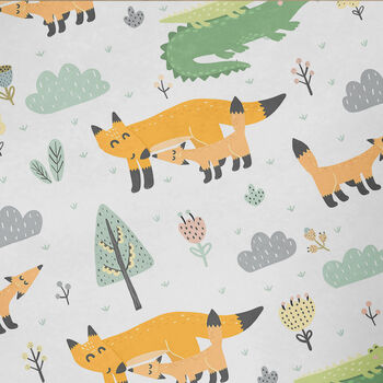 Mothers Day Wrapping Paper Roll, Fox Crocodile Baby, 2 of 3