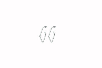 Diamond Shape Hoop Earrings, 8 of 11