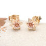 Gold Plated And Sterling Silver Birth Flower Earrings, thumbnail 9 of 12
