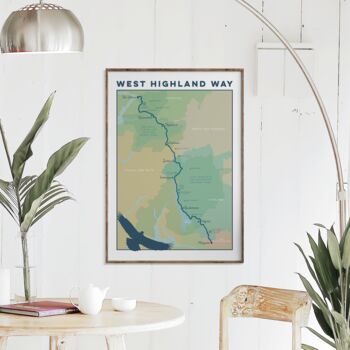 West Highland Way Art Print With Map, 3 of 10