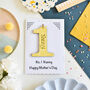 Personalised Mother's Day Yellow No. One Nanny Card, thumbnail 2 of 2