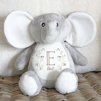 Elephant Plush Personalised Toy, 4 of 7