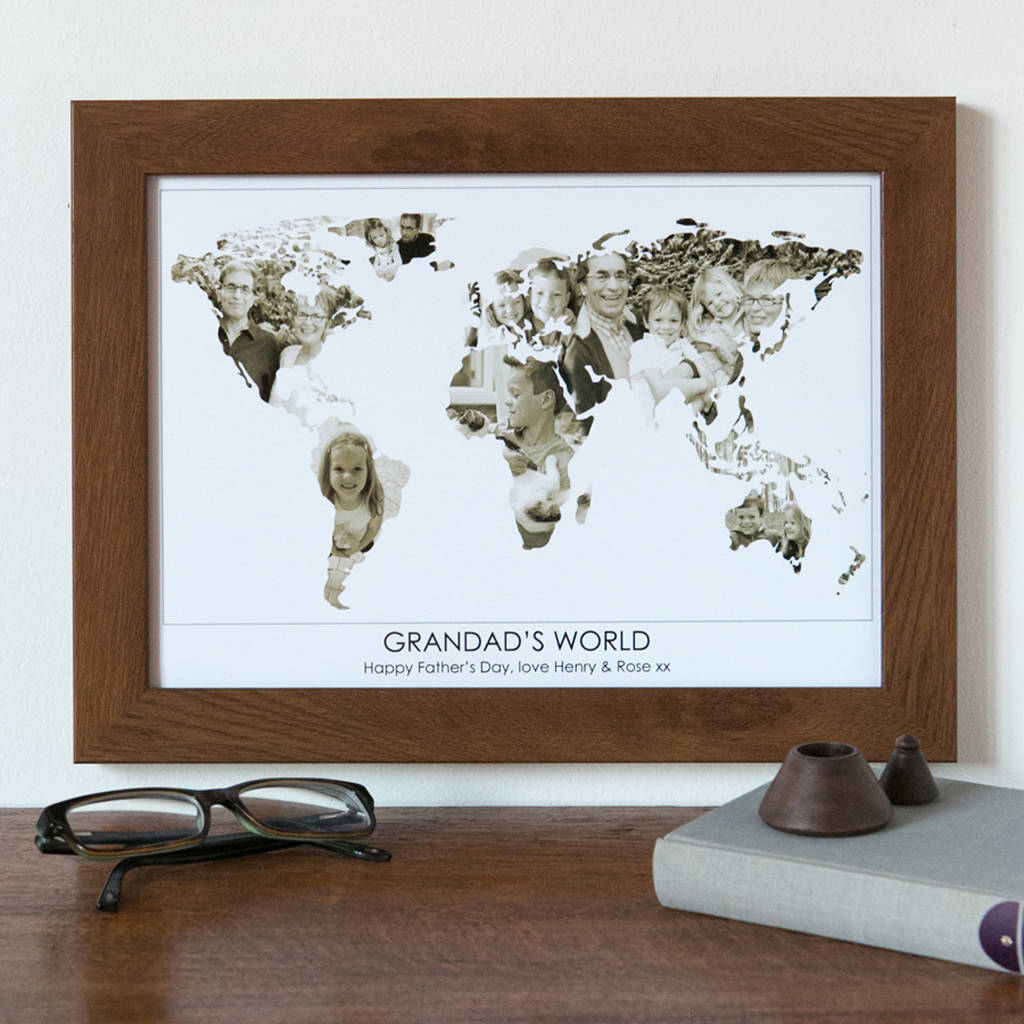 Personalised Grandad's World Photo Gift Map, 1 of 12