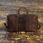 Genuine Leather Duffel With Zip Pocket, thumbnail 1 of 12