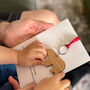 Blue Bear Wooden Keyring And Father's Day Card, thumbnail 2 of 9