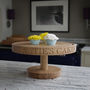 Personalised Oak Cake Stand With Option Of Glass Dome, thumbnail 5 of 7