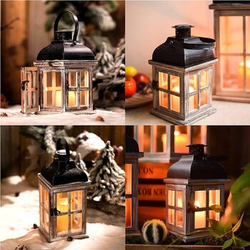 Decorative Wooden Candle Lantern, 2 of 7