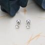 Extra Tiny Folded Heart Stud Earrings, thumbnail 8 of 11