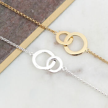 Personalised Silver Or Gold Plated Infinity Bracelet, 3 of 7
