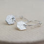 Sterling Silver Textured Hexagon Charm Hoops, thumbnail 2 of 8