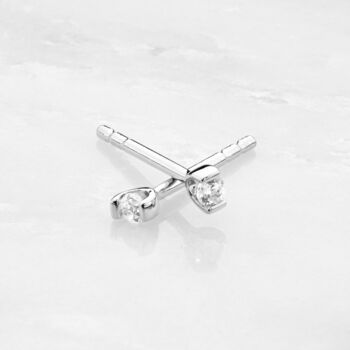 Gold Or Silver Small Simple Diamond Style Studs, 4 of 7