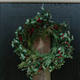 Green Foliage And Red Berry Wreath, thumbnail 1 of 3