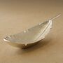 Silver Brass Leaf Shaped Serving Dish, thumbnail 1 of 2