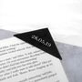 Handmade Personalised Date Leather Corner Bookmark, thumbnail 1 of 5