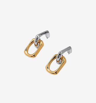 Shikaku Mixed Metals Chain Link Drop Earrings, 6 of 6