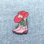 Pink Cowboy Boots Enamel Pin Badge, thumbnail 3 of 6