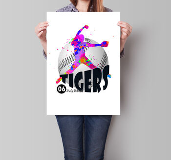 Personalised Softball Sport Poster, 2 of 5