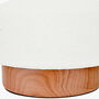 White And Wood Effect Textured Ceramic Table Lamp, thumbnail 6 of 8