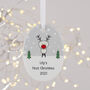 Personalised Baby's First Christmas Ceramic Decoration, thumbnail 6 of 7