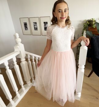Bonnie In Baby Pink Party Dress Or Flower Girl Dress, 9 of 10