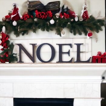 Noel Christmas Mantlepiece Fireplace Decoration Sign, 9 of 10