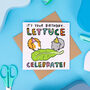'Lettuce Celebrate' Guinea Pig Birthday Card, thumbnail 2 of 2