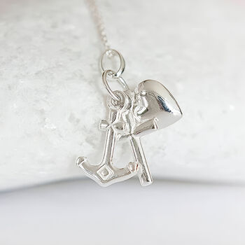 Sterling Silver Faith, Hope And Charity Necklace, 4 of 12