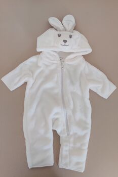 Personalised Baby Bunny Fleece All In One, 6 of 9