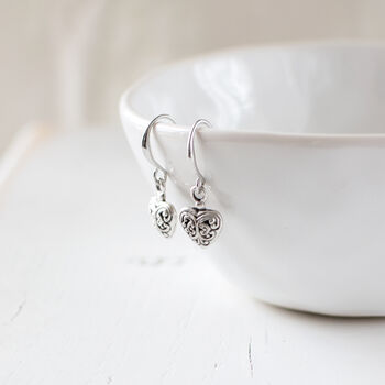 Silver Plated Heart Earrings, 4 of 11