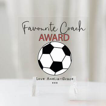Personalised Thank You Football Coach Award Plaque, 3 of 5