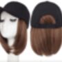 Baseball Cap With Hair Wig, thumbnail 2 of 4